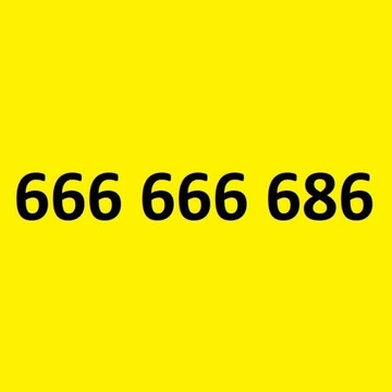 666 666 686 ZŁOTY NUMER 666666686