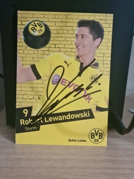 Autograf Roberta Lewandowskiego Borussia Dortmund 