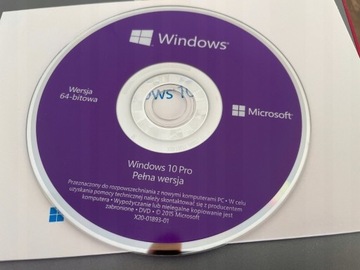 Windows 10 Professional PL Sam Nośnik bez klucza