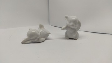 Figurki porcelanowe króliczki