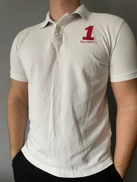 Koszulka Polo Hackett London 100% bawełna L biała