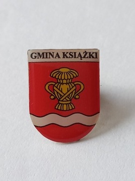 Herb gmina Książki przypinka pin wpinka odznaka