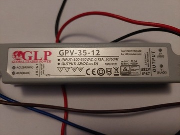 ZASILACZ LED GPV-35-12 IP67 36W 3A 12V