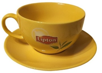 Filiżanka ze spodkiem Lipton liść - 330 ml