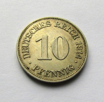 10 pfennig 1914E, Cesarstwo Niemieckie