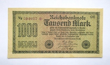 1000 Marek 1922 r. Niemcy