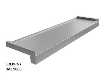 Parapet stalowy zewnętrzny SREBRNY RAL9006.