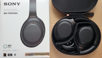 Słuchawki Sony WH-1000XM4 / ANC / Czarne / Zadbane