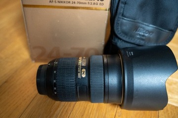 Obiektyw Nikon Nikkor 24-70mm F/2.8 G -  komplet!