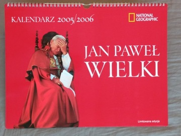 Duży kalendarz ścienny 2005/2006 Jan Paweł Wielki