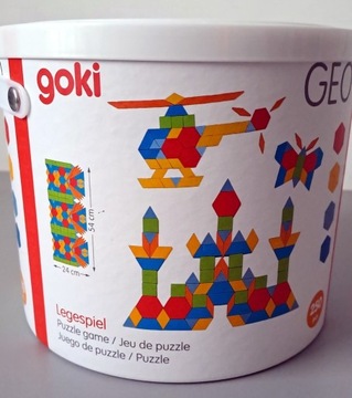 Klocki drewniane Geo - 250 el., firma Goki