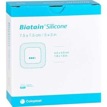 Biatain Silicone AG  7,5x7,5cm OPATRUNEK  10SZTUK