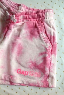 GAP spodenki szorty różowe tie-dye 8 lat