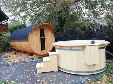 Sauna Ogrodowa - Beczka  _ DŁUGA - 2,4m