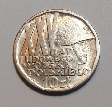 10 złotych 1968 - XXV lat LWP (st.1)