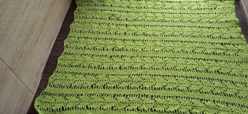 Serweta wykonana na szydełku kordonek zielona 