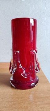 Czerwony wazon - świeca 