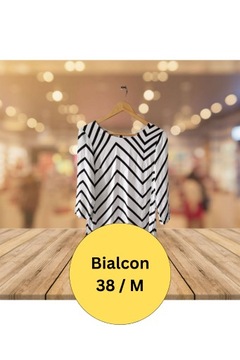 Elegancka bluzka tunika Bialcon geometryczny 38 M
