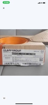 Przewod instalacyjny Kabel Lapp H07V-K 1x1.5 100m 