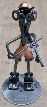 Skrzypek Figurka z metalu Prezent