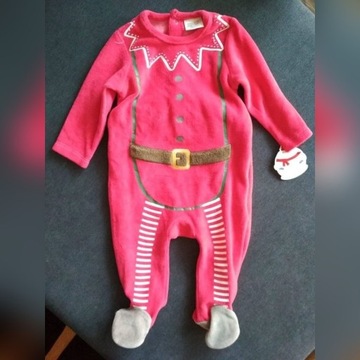 Świąteczny pajacyk ZARA r. 62/68, 3-6 m-cy