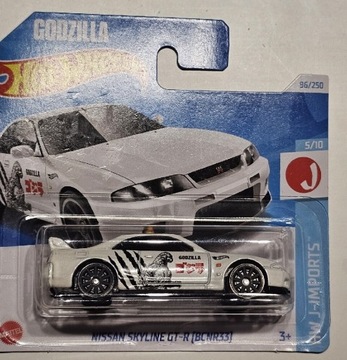 Godzilla Nissan Skyline gt-r (BCNR33) hot wheels