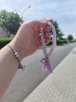 Bransoletka do kluczy brelok szydełko handmade 