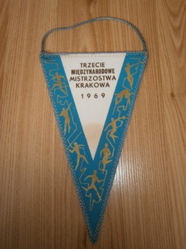 Proporczyk sportowy Mistrzostwa Krakowa LA 1969