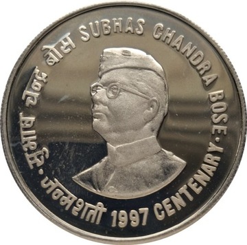 Indie 100 rupees 1997, Ag KM#289