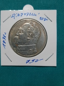 282N' PIŁSUDSKI 10 ZŁ 1938 ROK .