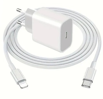 SZYBKA ŁADOWARKA USB C 20W + KABEL APPLE IPHONE 1M