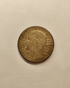 5 zł 1934 moneta. Głowa Kobiety 