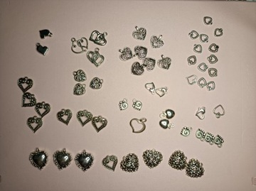Zawieszki biżuteria handmade metalowy ozdoby serca