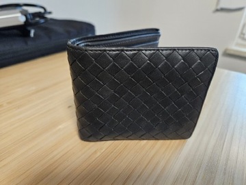 Portfel Bottega Veneta czarny vintage 