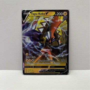 Karta Pokemon TCG Tapu Koko V Sword & Shield