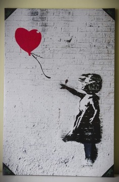 Druk artystyczny na płótnie 'Hope (Banksy)'