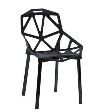 Krzesło nowoczesne restauracyjne Carbonia – czarne