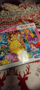 Puzzle Disney clementoni błyszczące księżniczki