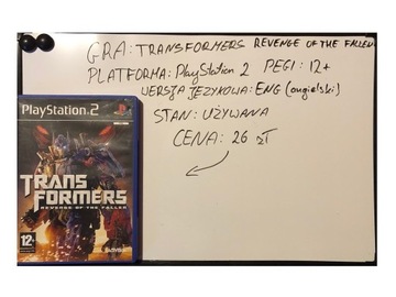 Transformers Revenge of the Fallen PS2