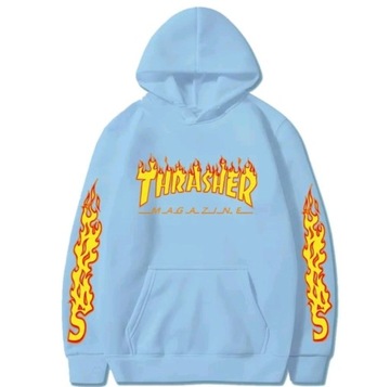 Bluza męska z kapturem nowa z napisem THRASHER 