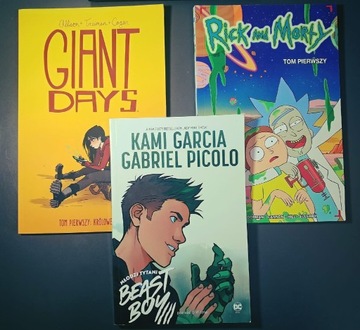 Zestaw komiksów Beast Boy, Giant Days, Rick&Morty