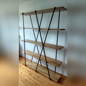 Nowoczesny regał loft biblioteczka na książki polk