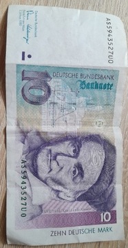 Niemiecki banknot z roku 1989 