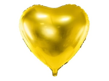 Balon foliowy, serce, złote 45 cm 