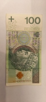 Banknot 100 zł. Seria CZ7899977