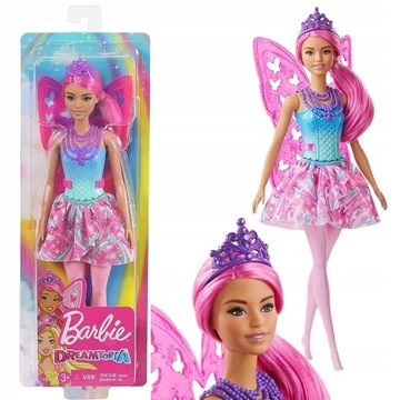 Barbie Dreamtopia Wróżka Lalka różowe włosy GJJ99