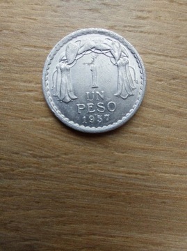 Chile un peso 1957