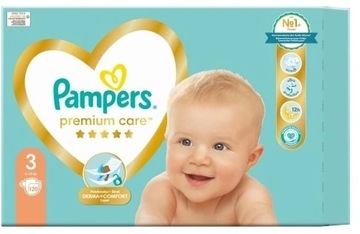 Pieluszki Pampers Premium Care Rozmiar 3 120 szt.