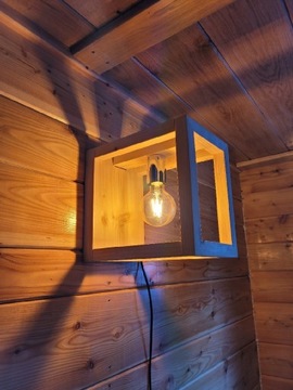 Klinkiet drewniany lampa 