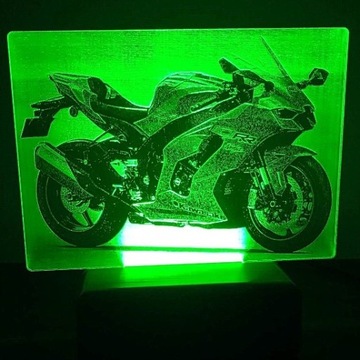 3d lampa LED  z pilotem. Motocykl. Motor